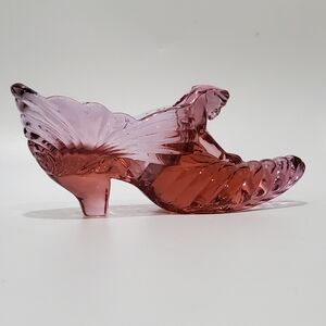 Rose Mauve Pink Drapery Slipper by Fenton